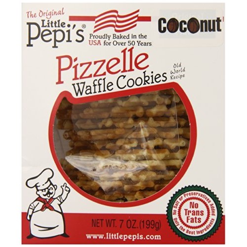 Little Pepis Pizzelles, Coconut, 7 Ounce