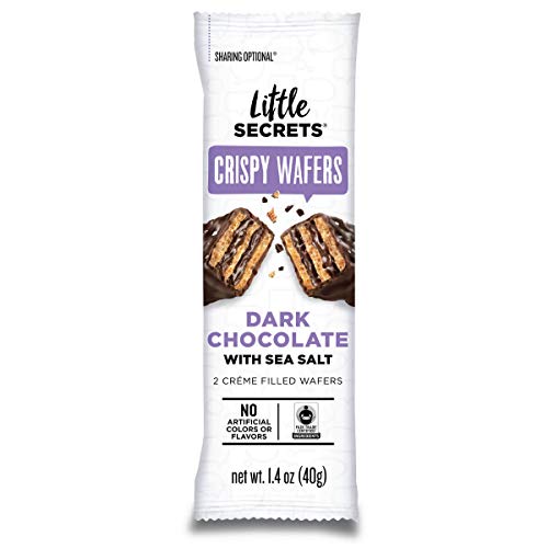 Little Secrets Crispy Wafers, Sea Salt Flavor, Gourmet Dark Choc