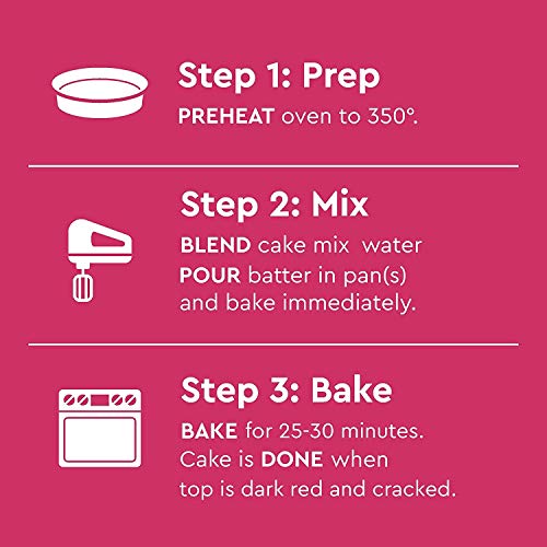 Red Velvet Cake Mix and Whipped Cream Cheese Frosting with 50 Cu...