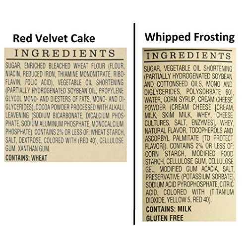 Red Velvet Cake Mix and Whipped Cream Cheese Frosting with 50 Cu...