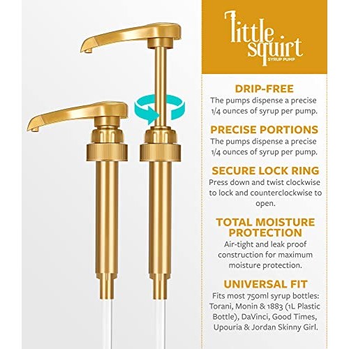 Little Squirt Syrup Pump, Compatible with Torani Sugar Free Whit...