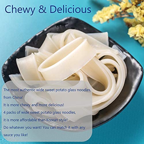 Liufs 4Pack Sweet Potato Glass Noodles, Wide Made By Sweet Potat