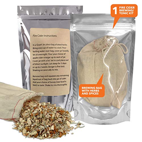 Fire Cider Tonic Kit - Brewing Bag With Herbs And Spices For Diy