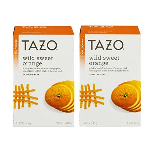 Tazo Wild Sweet Orange Herbal Tea, 20 Ct 2Pack