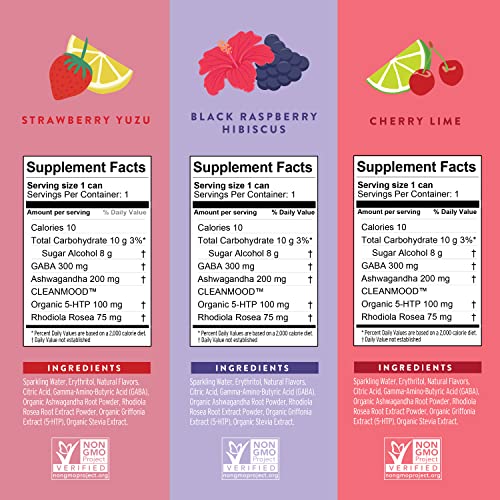 Kowa Mood Boost Sparkling Water Drink, Sugar Free Seltzer, Varie...