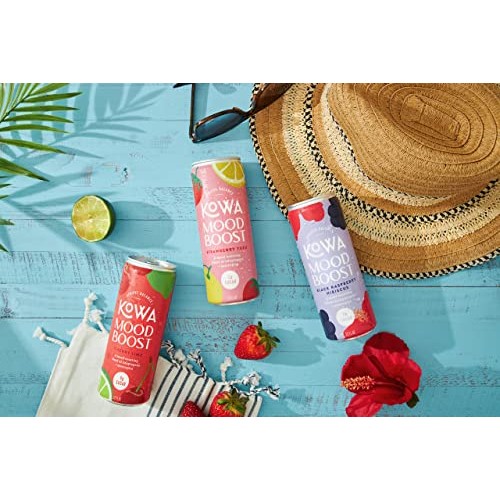 Kowa Mood Boost Sparkling Water Drink, Sugar Free Seltzer, Varie...