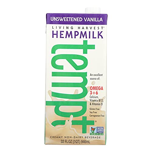 Living Harvest Unsweetened Original Hempmilk, 32 Ounce - 12 Per