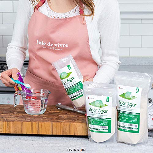 Agar Agar Powder 4Oz, 5-Piece Measuring Spoon Set: Gelatin Subst
