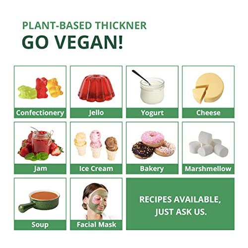 Agar Agar Powder 4Oz : Gelatin Substitute, Vegan, Unflavored, Gu