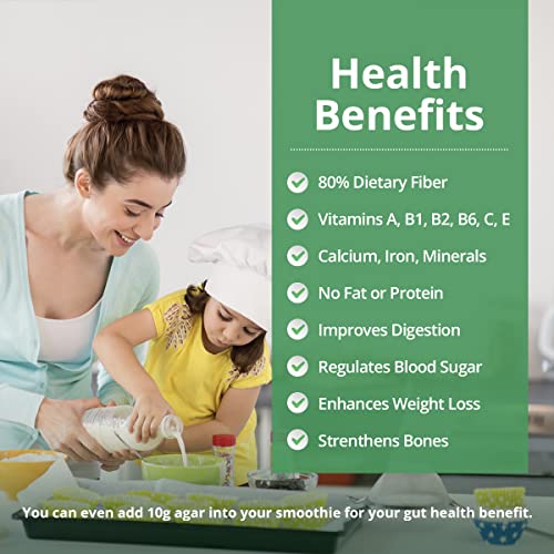 Agar Agar Powder 4Oz : Gelatin Substitute, Vegan, Unflavored, Gu