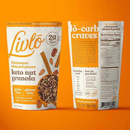 Livlo Foods Keto Nut Granola Cereal - Grain Free &Amp; Gluten Free -