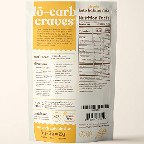 Livlo Keto Biscuit &Amp; Bread Mix - Low Carb &Amp; Gluten Free Baking M