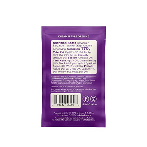 Livlo Keto Chocolate Hazelnut Spread - Keto Dessert with 2g Net ...