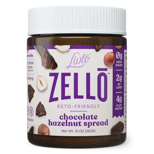 Livlo Zello Keto Chocolate Hazelnut Spread - Keto Dessert with 2...
