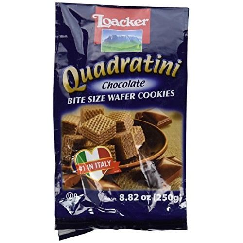 Loacker Quadratini, Chocolate Wafer Cookie, 8.82 Ounce Pack
