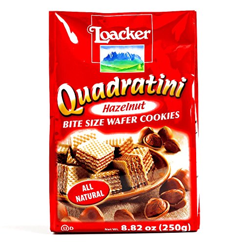 Loacker Quadratini Hazelnut Wafers 8.8 Oz Each 2 Items Per Order
