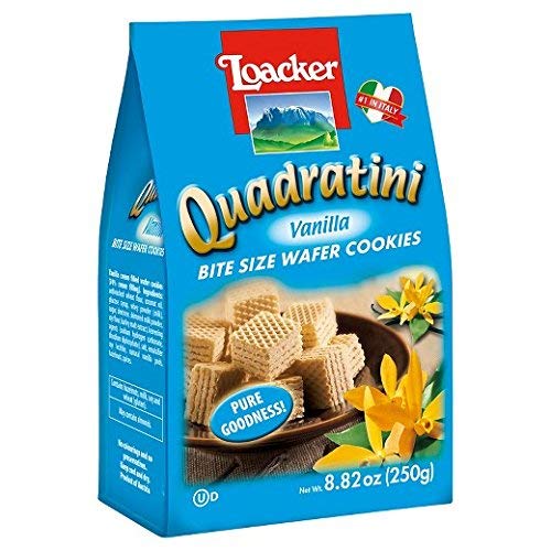 Loacker Quadratini- Vanilla Wafer Cookie, 8.82 Oz Per Bag Pack