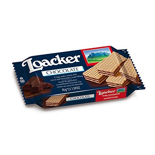 Loacker Premium Chocolate Wafers, 45G/1.59Oz, Pack Of 12