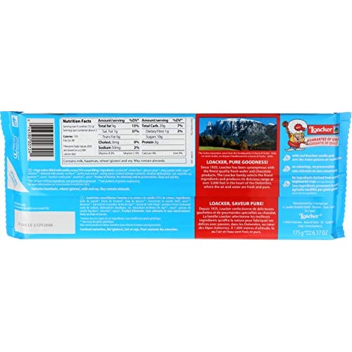 Loacker Premium Vanilla Wafers, 45G/1.59Oz, Pack Of 12