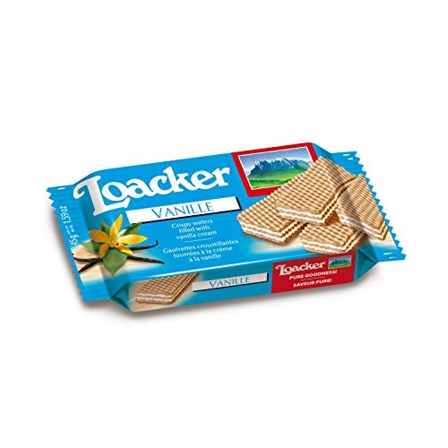 Loacker Premium Vanilla Wafers, 45G/1.59Oz, Pack Of 12