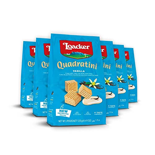 Loacker Quadratini Vanilla bite-size Wafer Cookies | SMALL Pack ...