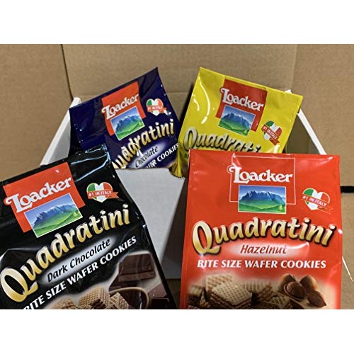 Loacker Quadratini Wafer Cookies Variety Pack Pack Of 4 By K