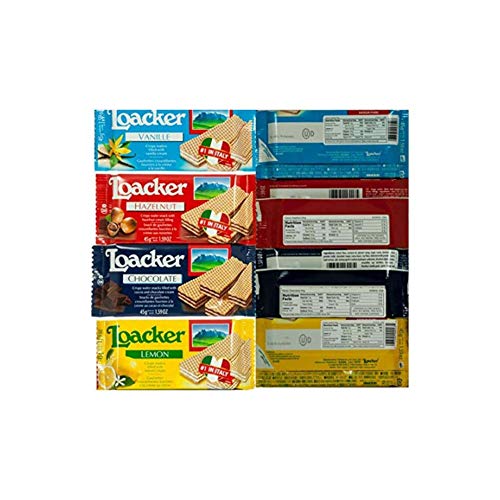 Loacker, Variety Pack, Hazelnut Lemon Vanilla Chocolate Wafers,