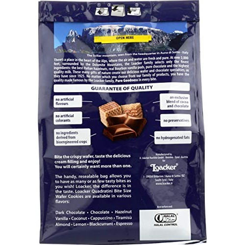 Loacker Wafer Quadratini Chocolate Cream, 8.82 Oz