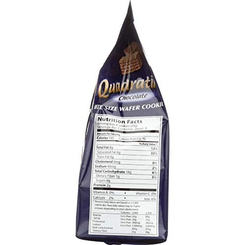 Loacker Wafer Quadratini Chocolate Cream, 8.82 Oz