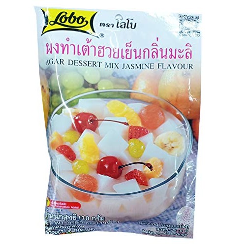 Lobo Agar Dessert Mix Jasmine Flavour 130 Grams X 2 Packs Halal