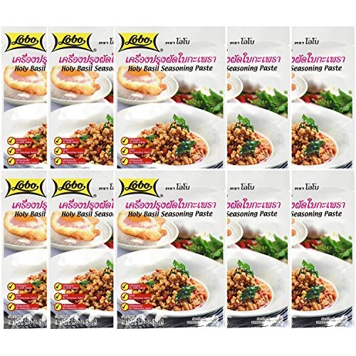 Lobo Thai Holy Basil Seasoning Paste 50G. Pack Of 10