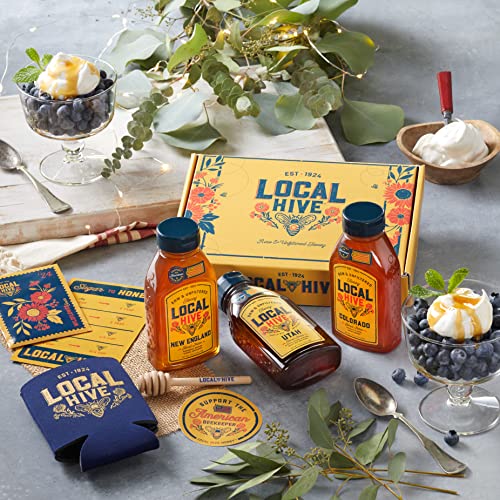 Local Hive, Winter Bliss Gift Box, Raw And Unfiltered Honey, Uni