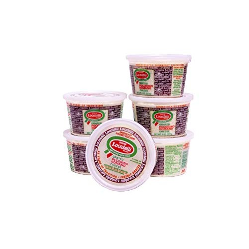 Locatelli Grated Pecorino Romano, 8 Oz Cups Pack Of 6