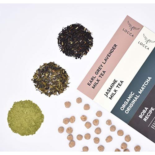 Premium Diy Boba Tea Kit With Organic Matcha, Organic Earl Grey