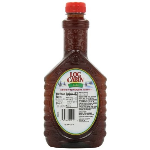 Log Cabin Lite Syrup, 24-Ounce Pack Of 4