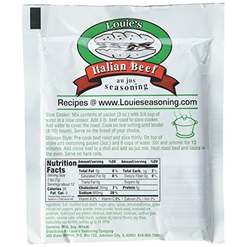 Louies Italian Beef Seasoning, 3-Ounce Pack Of 2