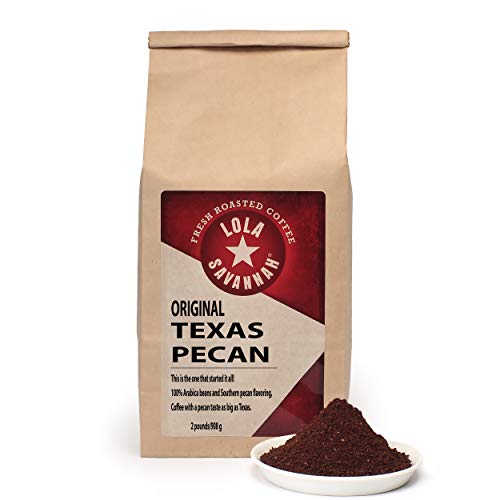 Lola Savannah Texas Pecan Ground Coffee - Arabica Beans Brimming