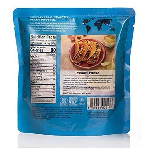 Loma Linda Vegan Taco Filling Plant Based Protein 60 Second Micr