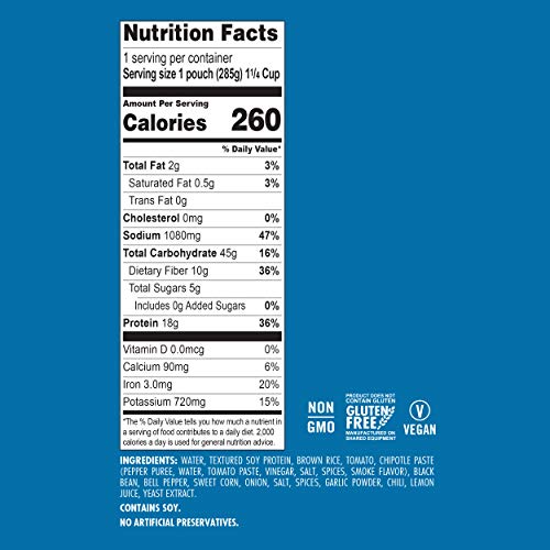 Loma Linda Blue Chipotle Bowl - Plant-Based Protein 10 Oz. Pa