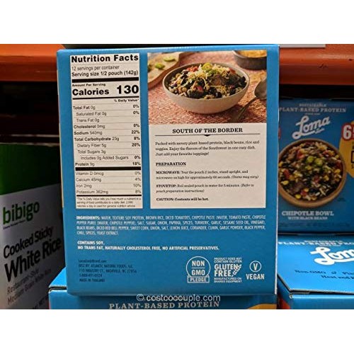 Loma Linda Chipotle Bowl With Black Beans 6 X 10 Oz Net Wt 60 Oz,