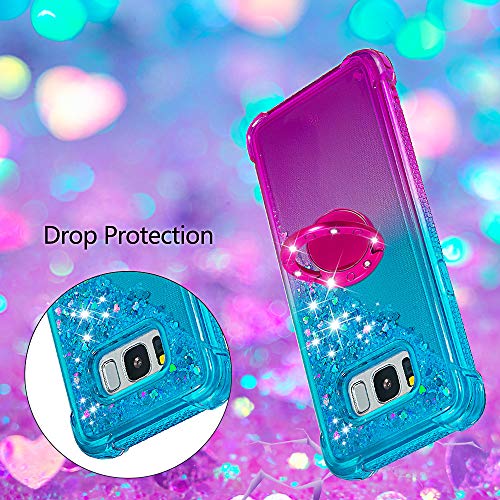 Lomogo Case For Galaxy S8 Glitter Silicone, Shockproof Soft Rubb