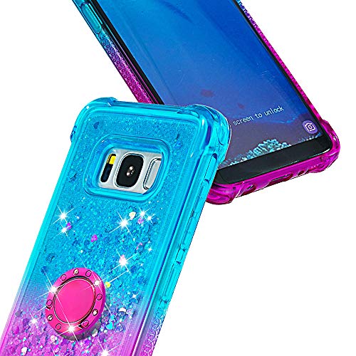 Lomogo Case For Galaxy S8 Glitter Silicone, Shockproof Soft Rubb