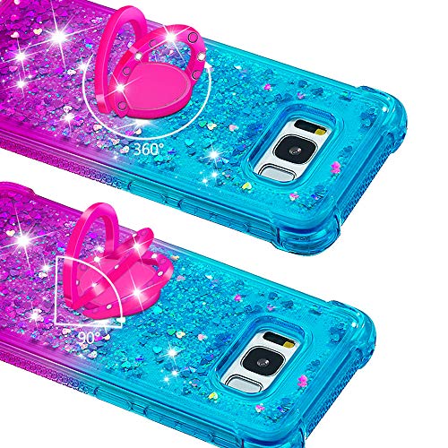 Lomogo Case For Galaxy S8 Glitter Silicone, Shockproof Soft Rubb