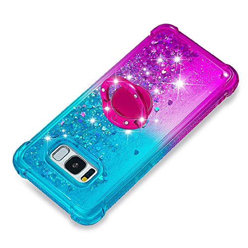 Lomogo Case For Galaxy S8 Glitter Silicone, Shockproof Soft Rubb