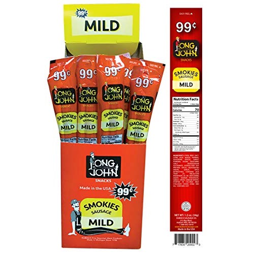 Long John Snacks Smoked Sausage Smokies Teriyaki 24