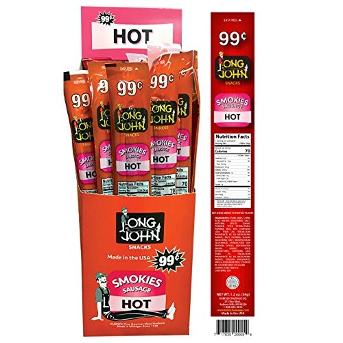 Long John Snacks Smoked Sausage Smokies Teriyaki 24