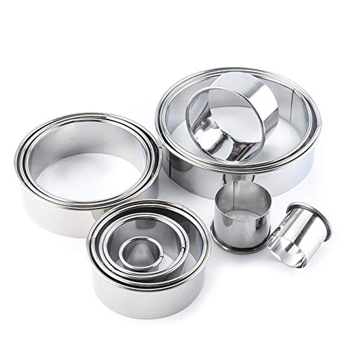 Longay 14Pcs/Set Round Shape Cutting Molds Stainless Steel Mouss