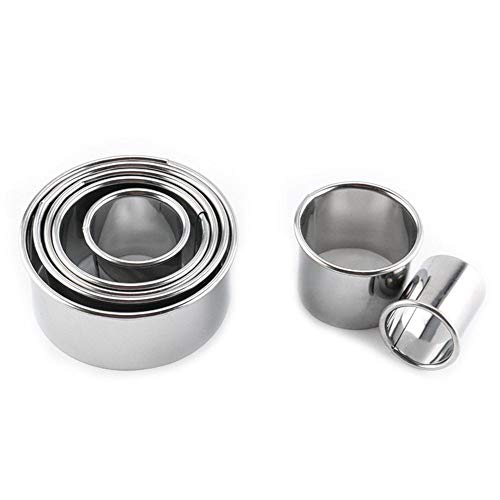 Longay 14Pcs/Set Round Shape Cutting Molds Stainless Steel Mouss