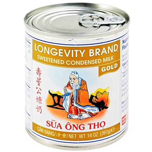 壽星公煉奶 Longevity Sweetened Condensed Milk, Gold, 14-Oz Pack