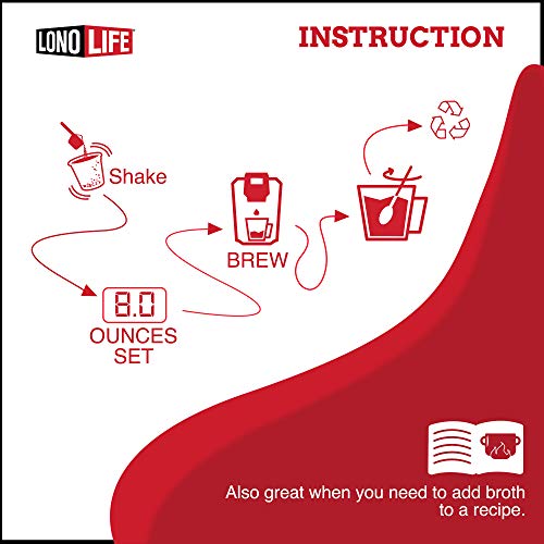 Beef Bone Broth Powder By Lonolife, Grass Fed, 10G Collagen Prot